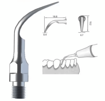 2x ZEG Spitze Tip GS1 passend für Sirona Sirosonic L, Siroson Handstück scaler