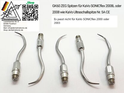 5 ZEG Spitzen Scaler Tips passend für KaVo SONICflex 2008L, 2008 = Nr. 5A